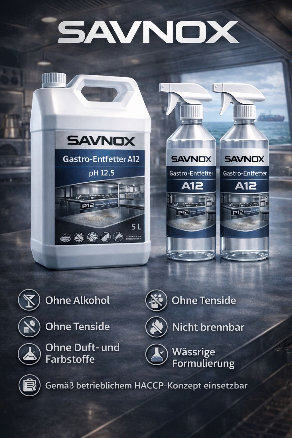 SAVNOX A12 - Premium Gastro-Entfetter pH 12,5